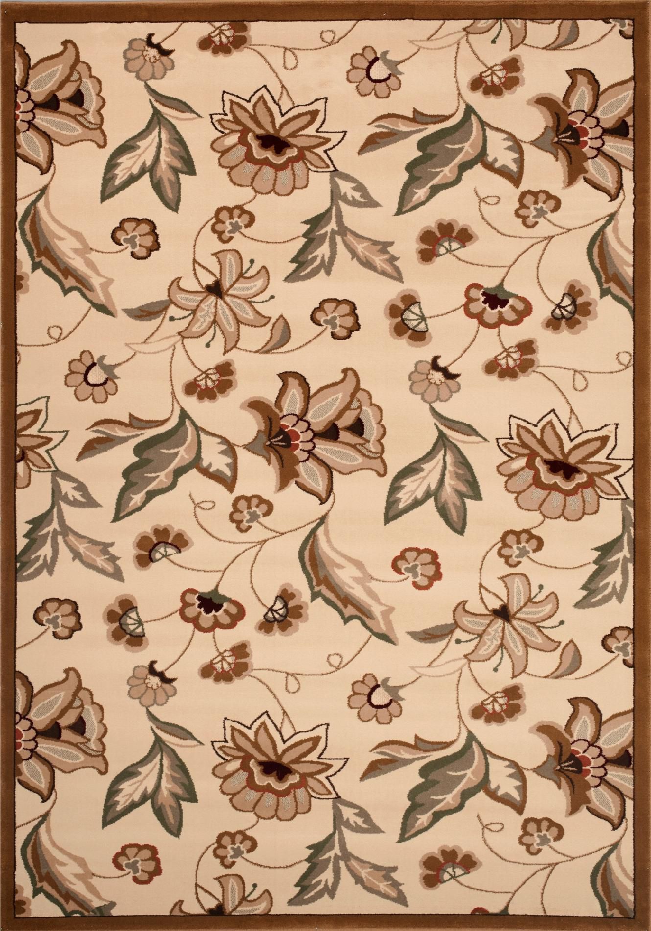 World Rug Gallery ELITE Medium Petals & Leaves  5'x8' Rug at mygofer.com