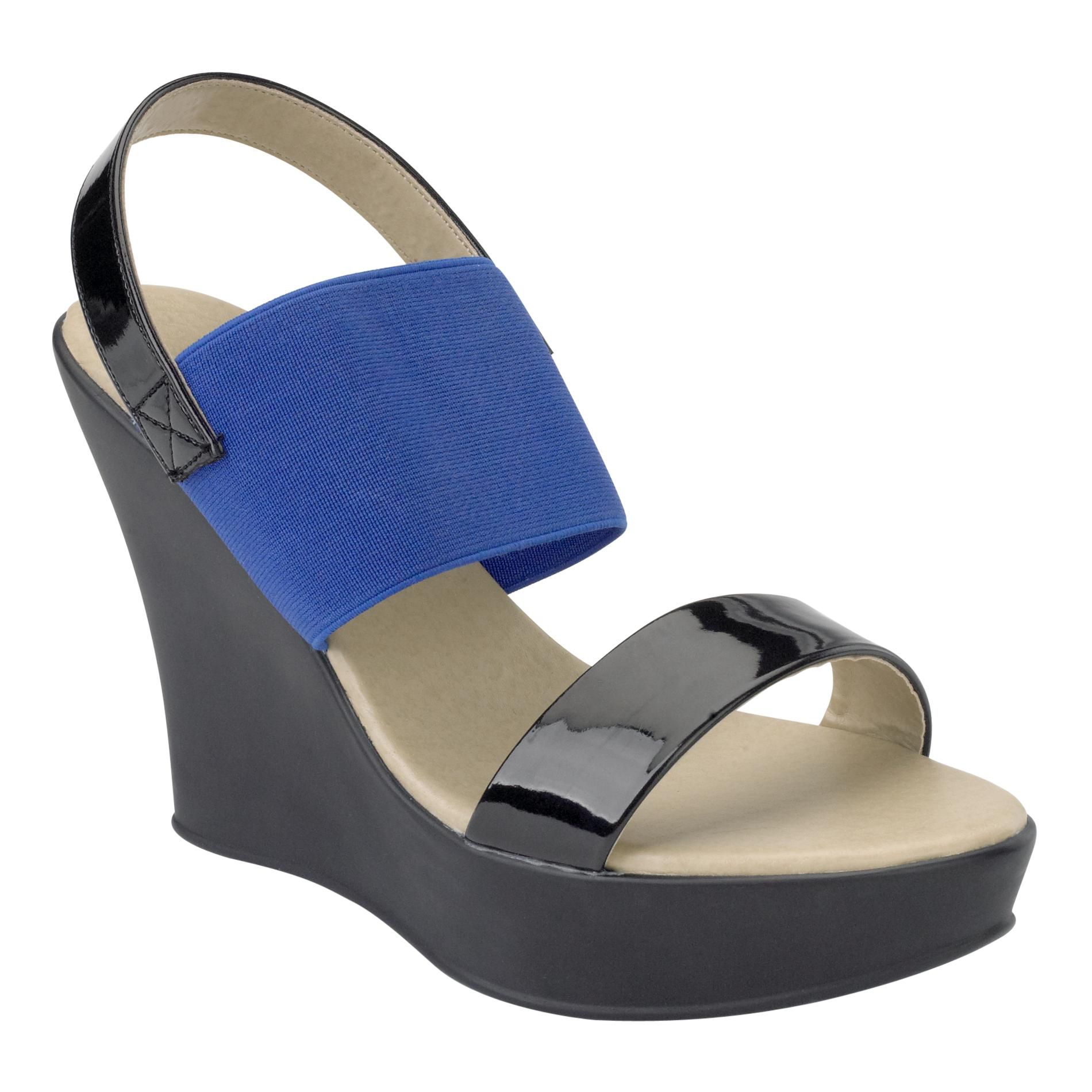 Women's Harmony Colorblock Wedge Sandal Blue - Bongo