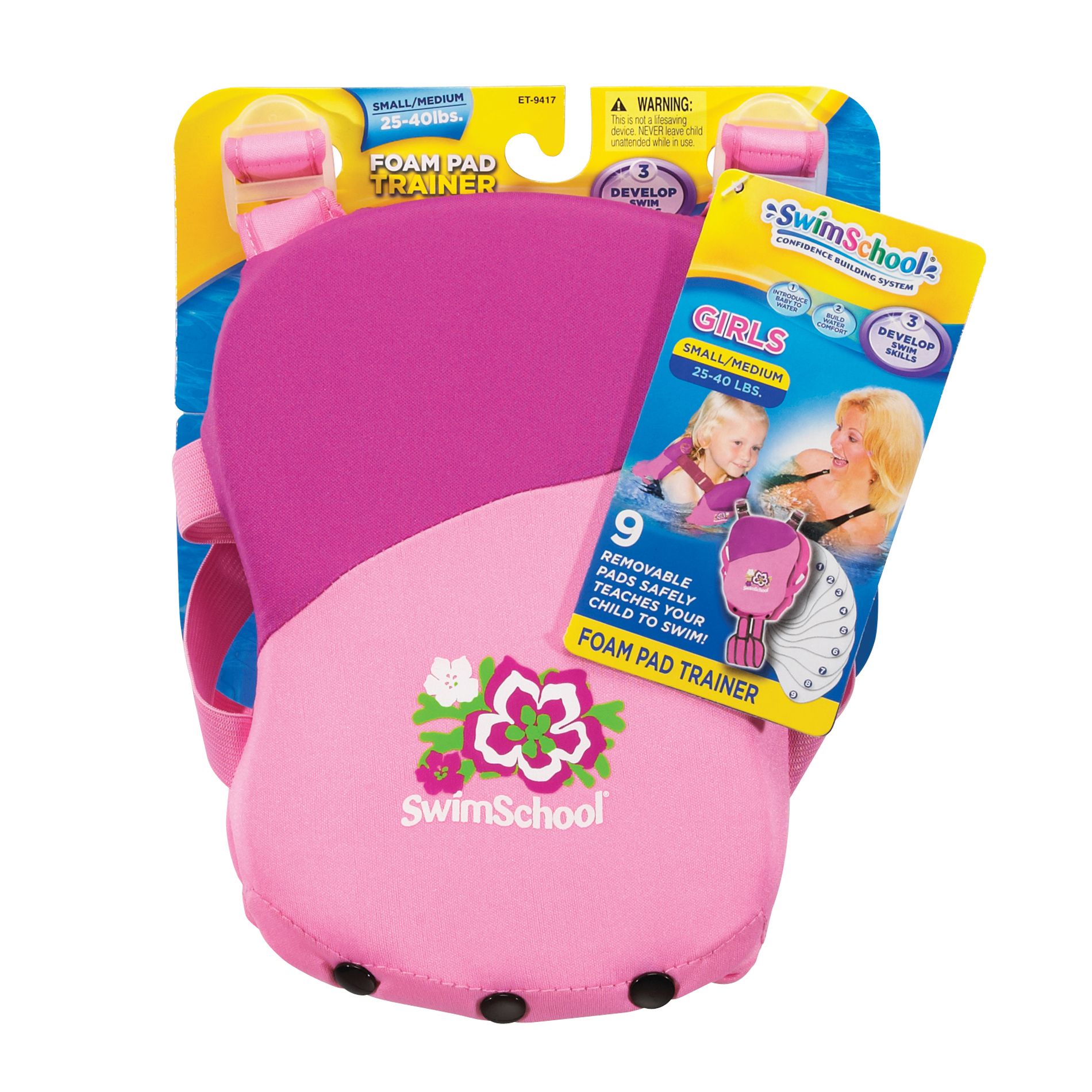 Swim School Girls S/M Deluxe Incremental Foam Pad Swim Trainer at Kmart.com