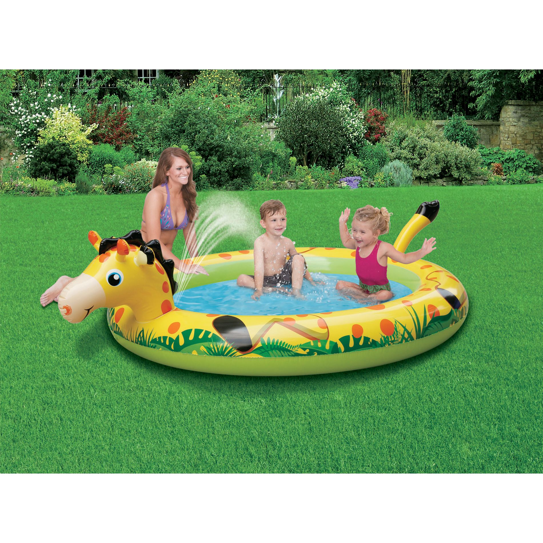 ClearWater Splash Spray Pool - Giraffe at mygofer.com