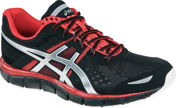 Asics Men's GEL-Blur33 Running Athletic Shoe - Black/Red/Silver 7