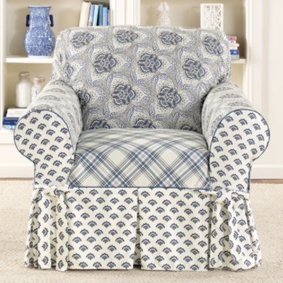 Sure Fit Amelie 1-pc. Blue Chair Slipcover