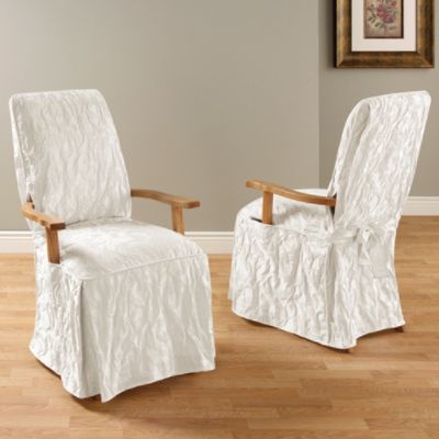 Sure Fit MATELASSE DAMASK DINING ROOM CHAIR WITH ARMS COVER at Kmart.com