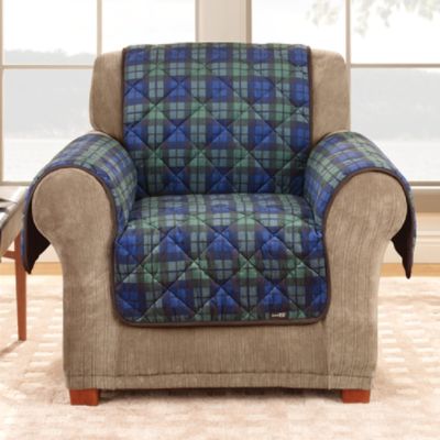 Sure Fit Quilted Deluxe Chair Pet Cover - Blackwatch Plaid