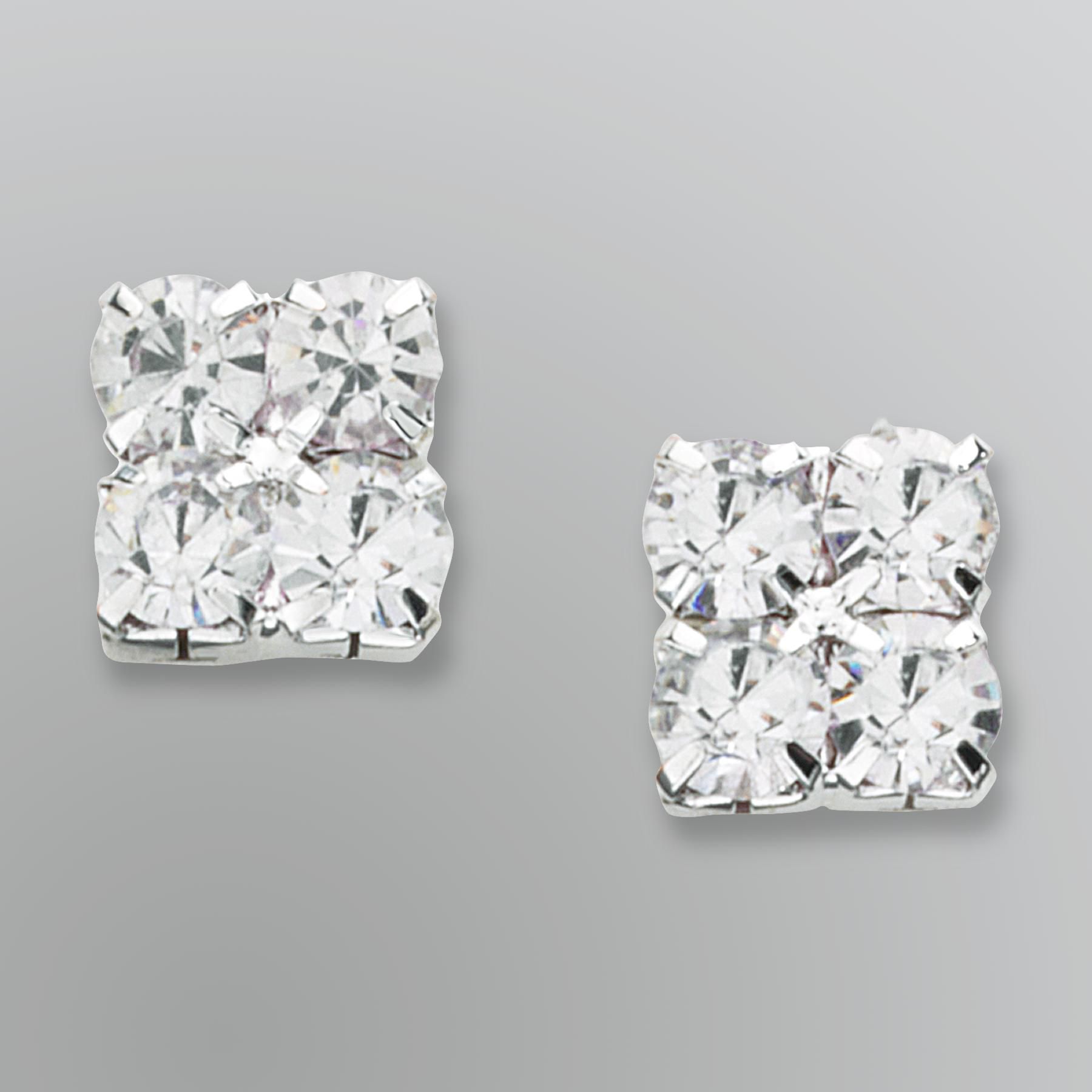 Jaclyn Smith Jeweled Square Stud Earrings at Kmart.com