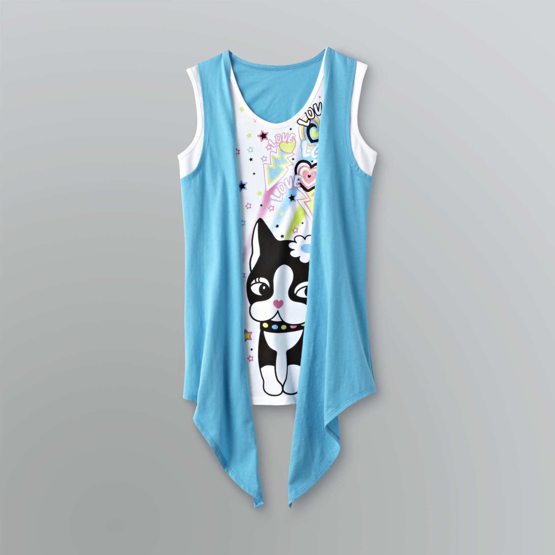 Rebecca Bonbon Girls' Layer Illusion Tank and Vest Top at Kmart.com