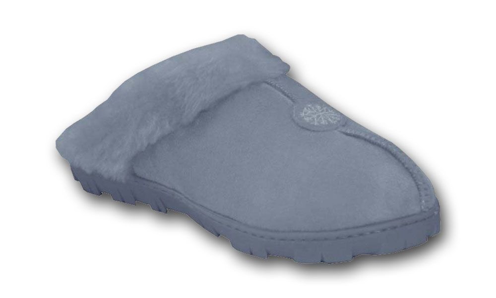 Women's Faux Suede Clog with Faux Fur Lining