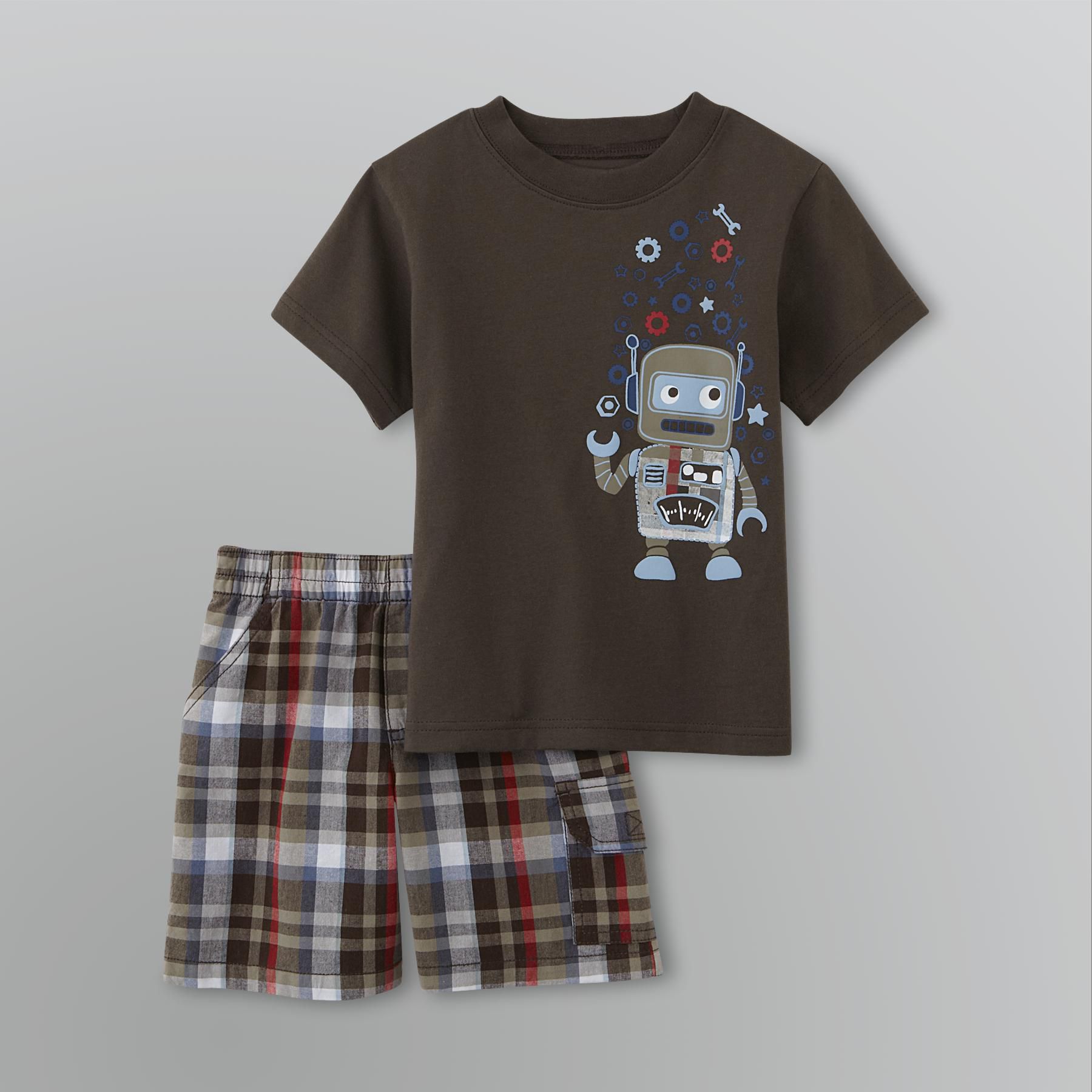 WonderKids Toddler Boy's Polo Shirt & Shorts Set - Robots at Kmart.com