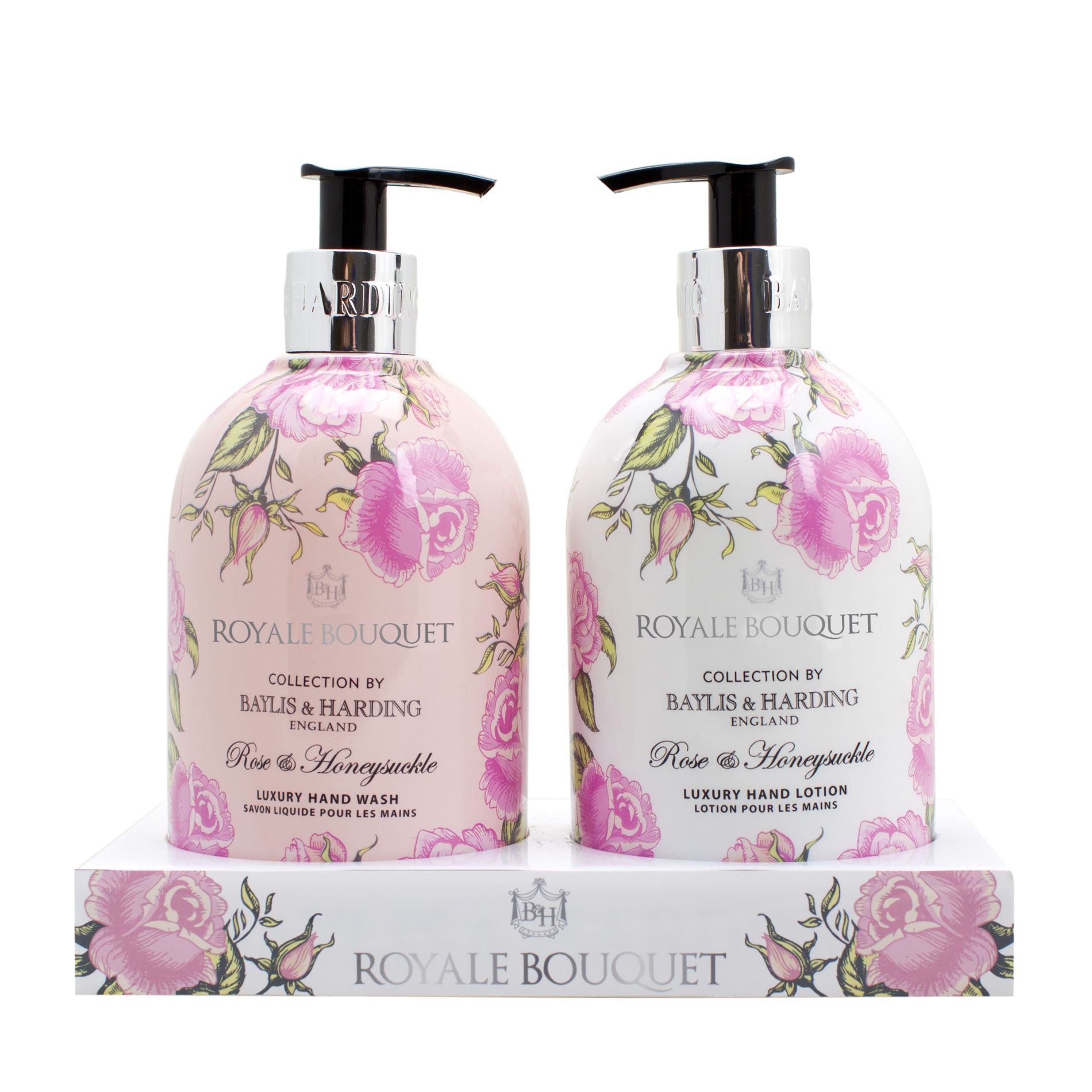 Baylis & Harding Royale Bouquet Rose & Honeysuckle 2 Bottle Set in