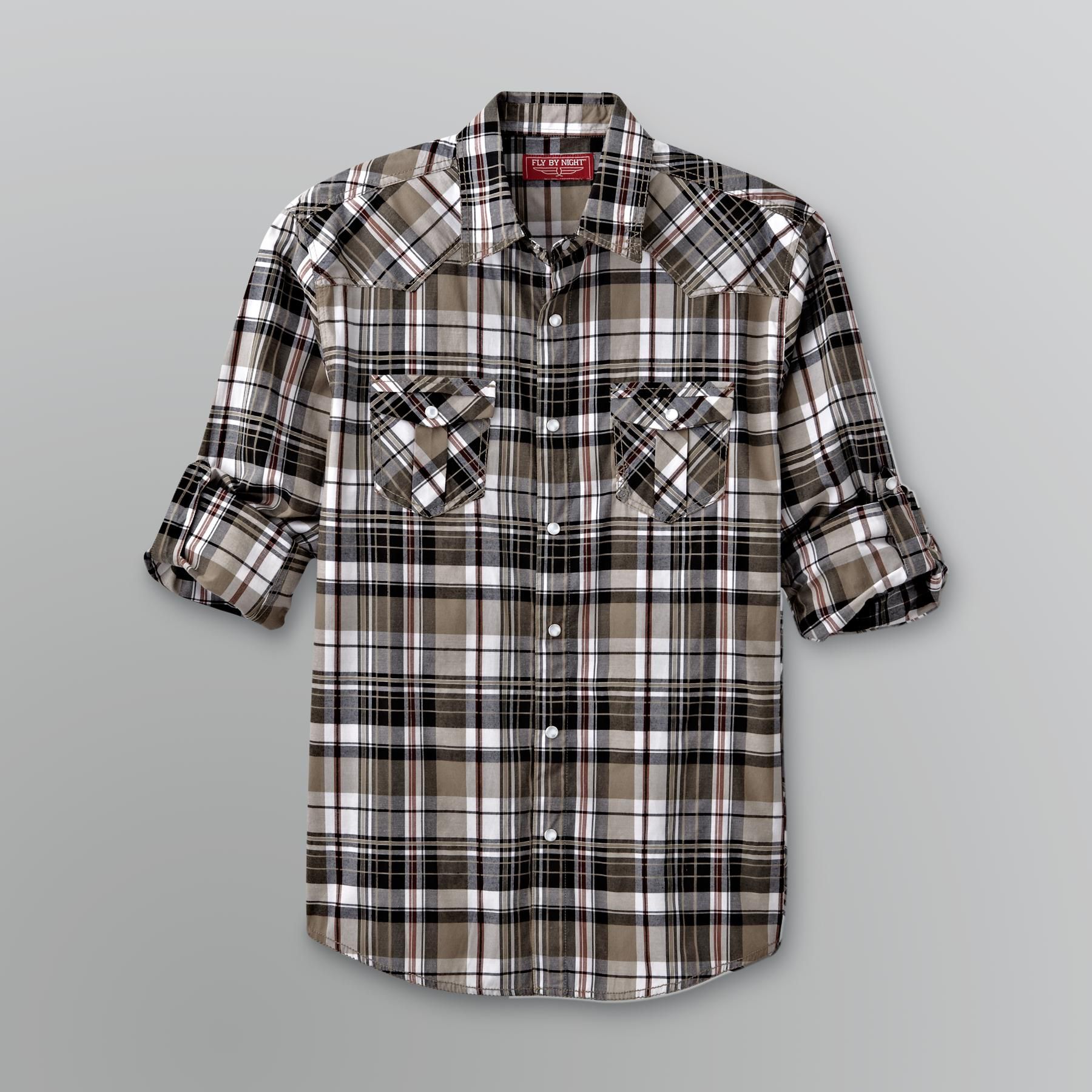 Fly By Night Men's Plaid Roll Cuff Shirt at Sears.com