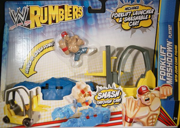 WWE John Cena w/ Forklift Smashdown Playset WWE Rumblers Toy Wrestling Action Figure - MFG ID FOR DOT.COM ITEMS