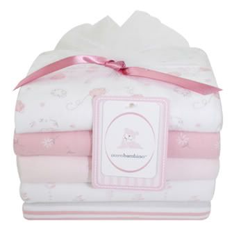 Piccolo Bambino 100% Cotton Flannel Receiving Blankets (Set of 5), Pink at Kmart.com