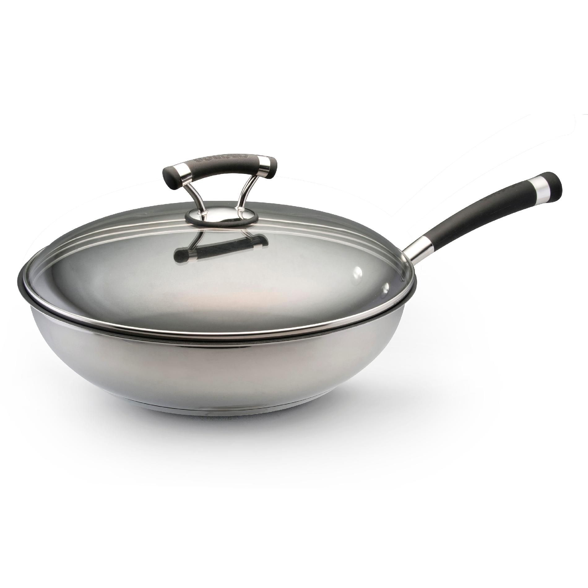 Circulon Contempo Stainless Steel  12 Covered Deep Skillet