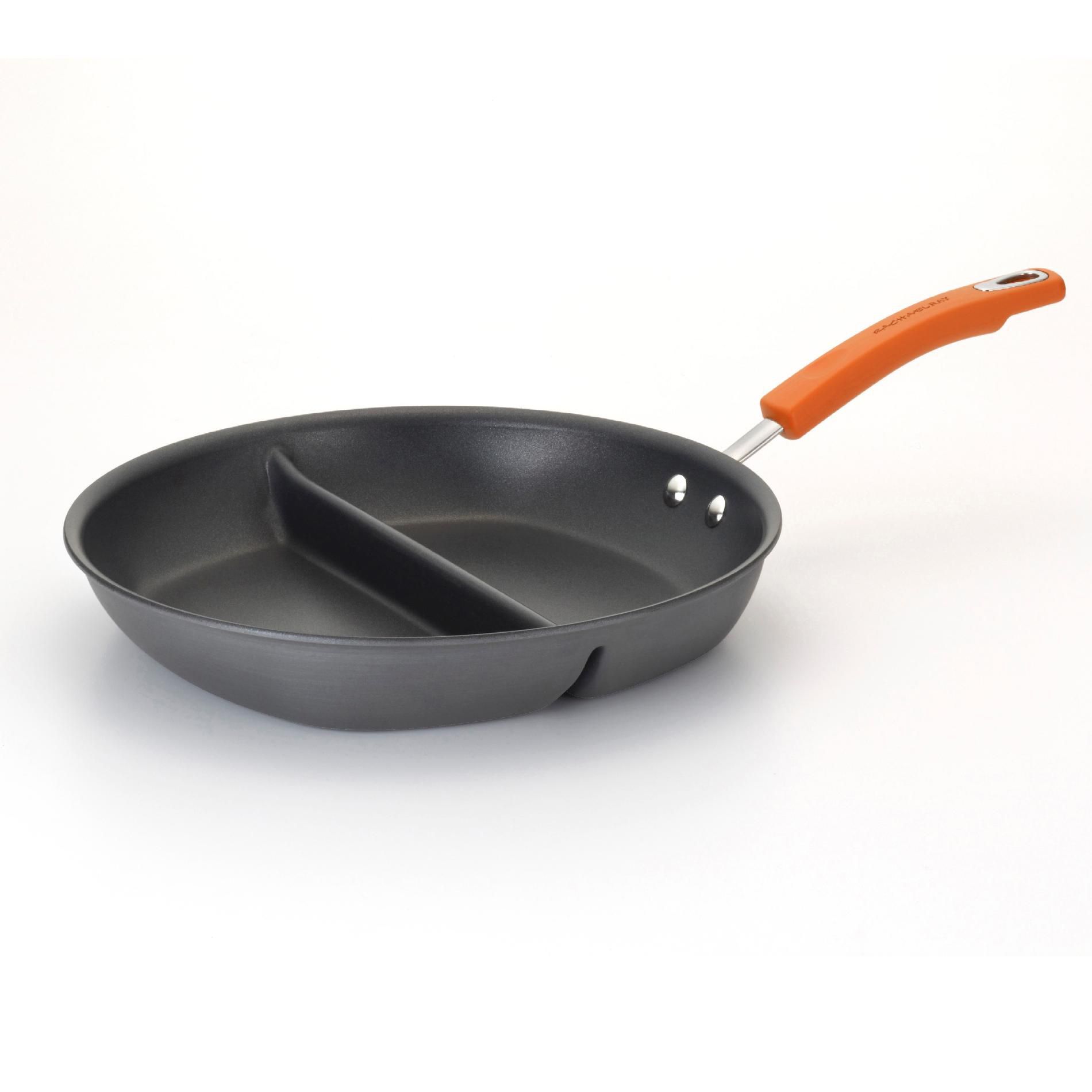 Rachael Ray Hard-Anodized  12.5 Divided Skillet (Orange Handle)