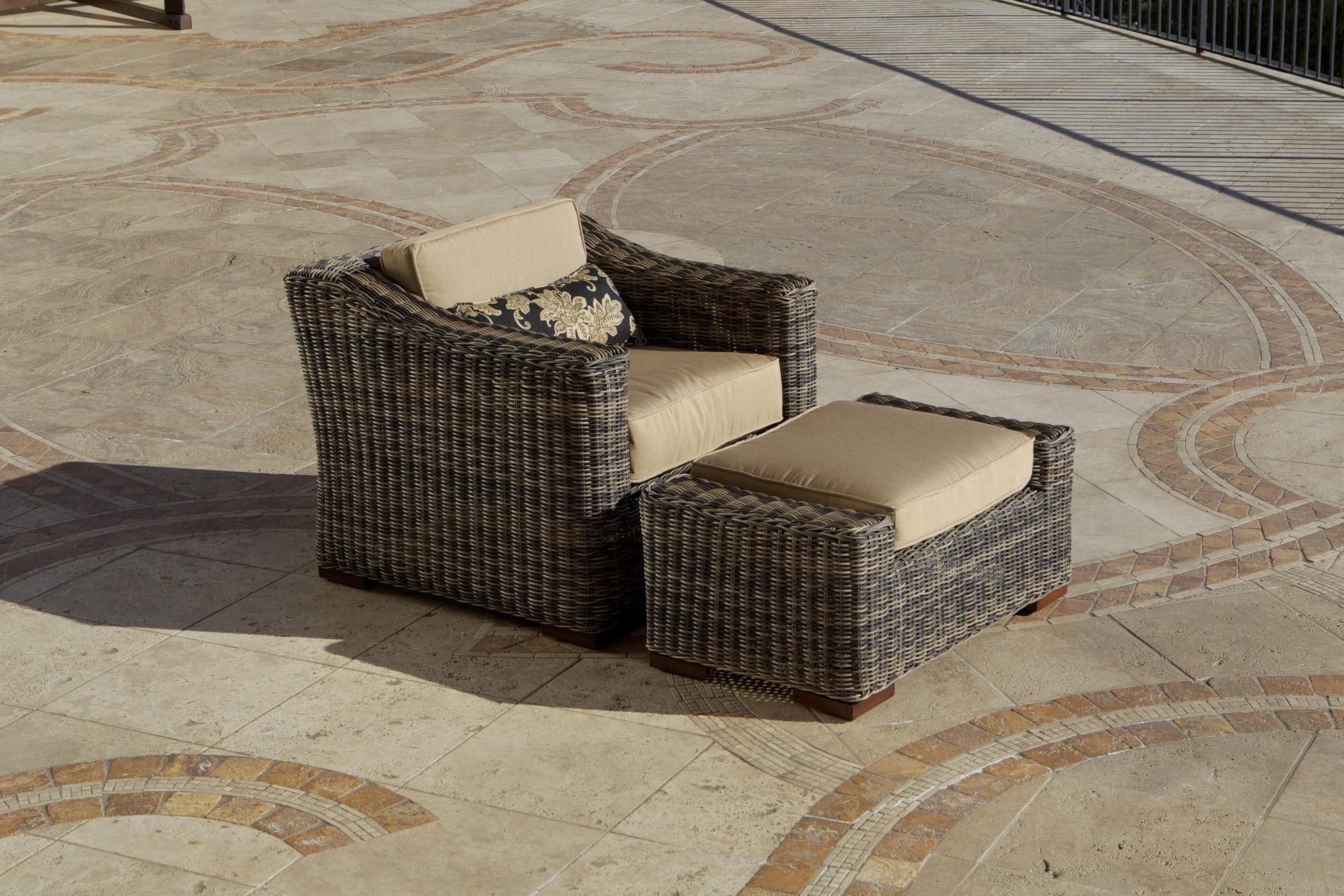 RST Brands Resort Collection™ Club Chair in Weathered Gray Rattan
