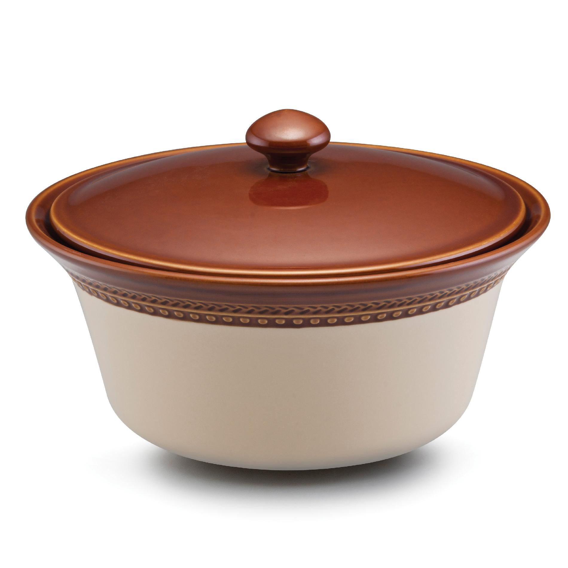 Paula Deen Stoneware 2.5qt Covered Round Casserole - Chestnut at Kmart.com