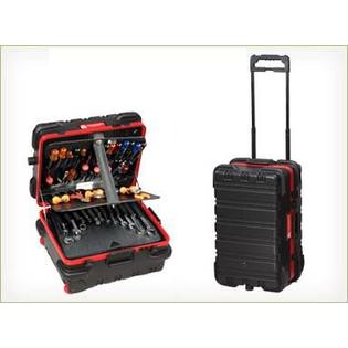 Travel tool case with wheels clearance