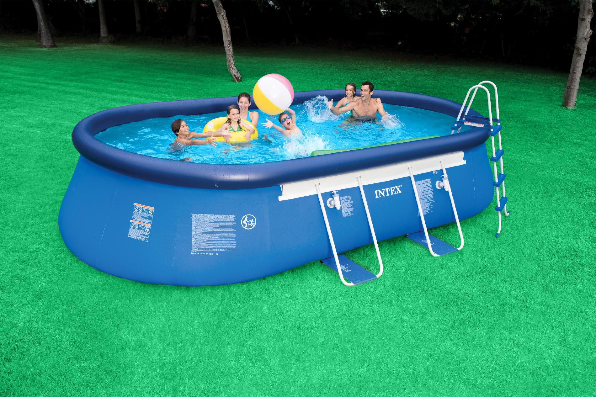 Intex 20' x 12' x 48 Oval Frame Pool at mygofer.com