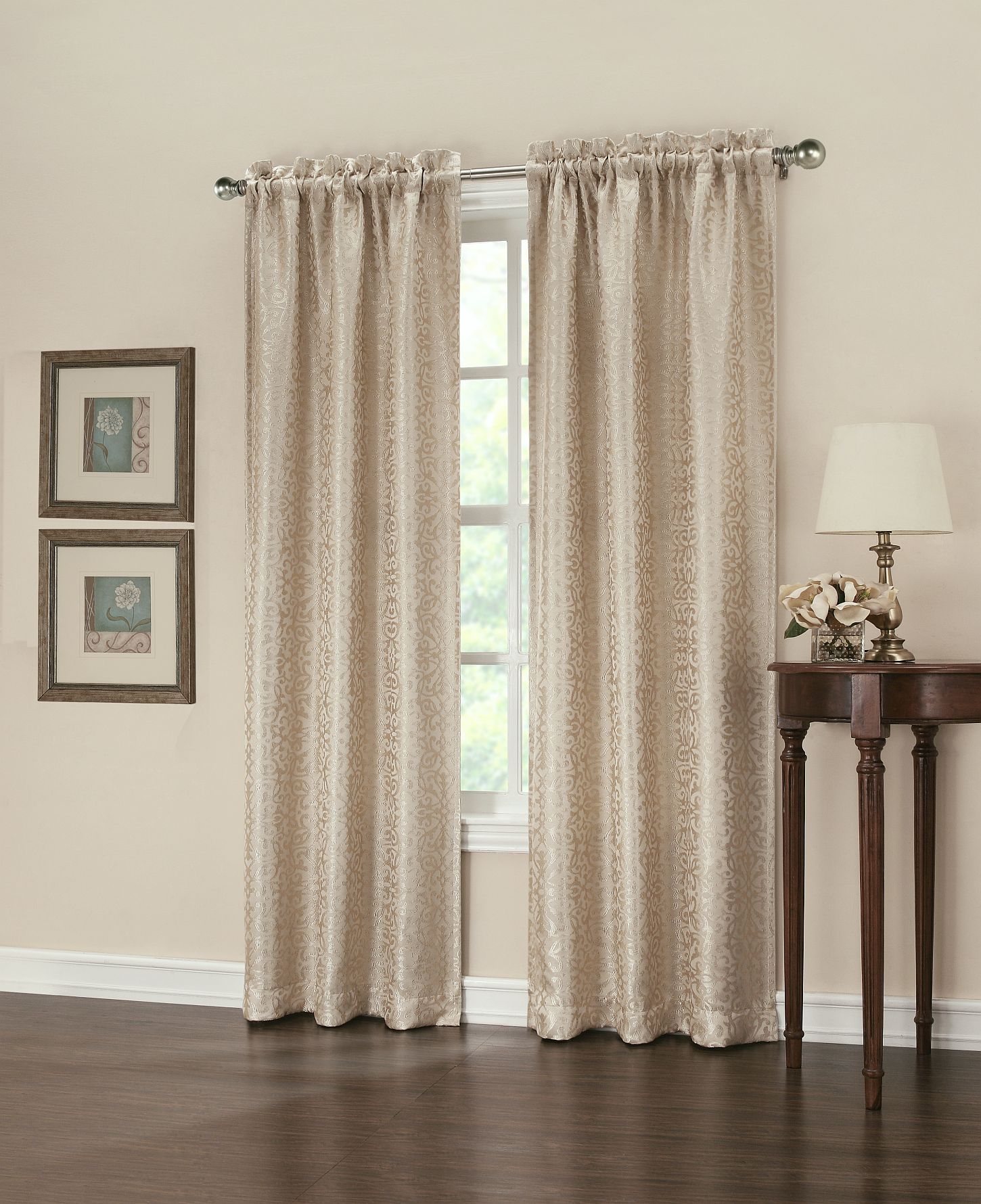 Jaclyn Smith Valerie Blackout Window Panel - Oyster at Kmart.com