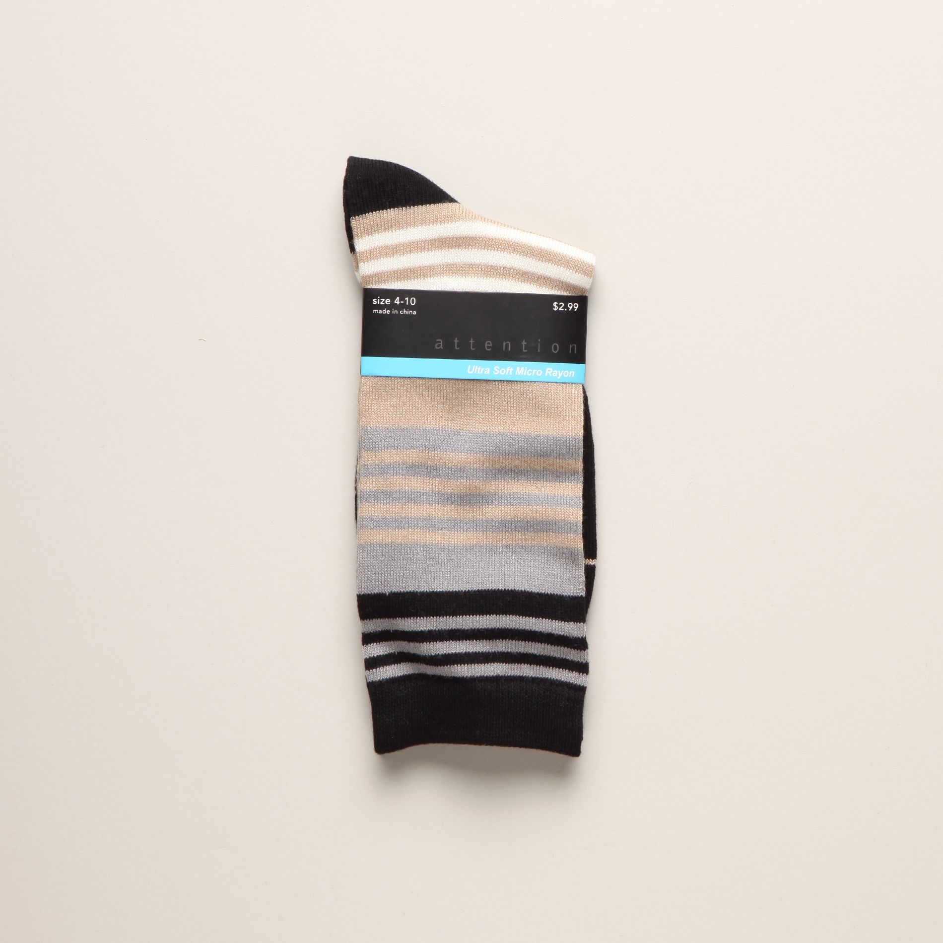 Attention Women’s Socks Ultra Soft Micro Rayon Striped at Kmart.com