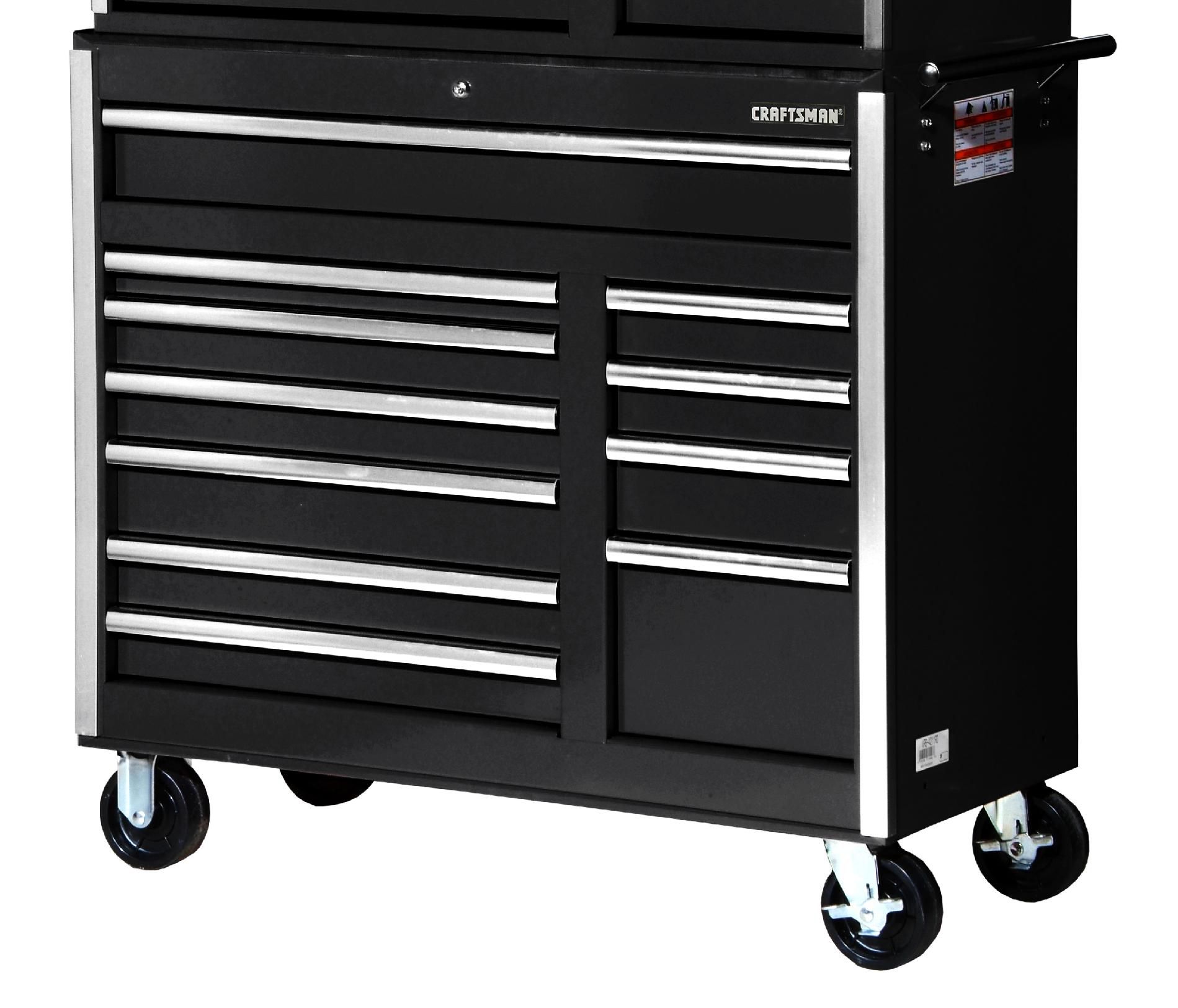 Craftsman 42 11-Drawer Ball Bearing Slides Roller Cabinet Black