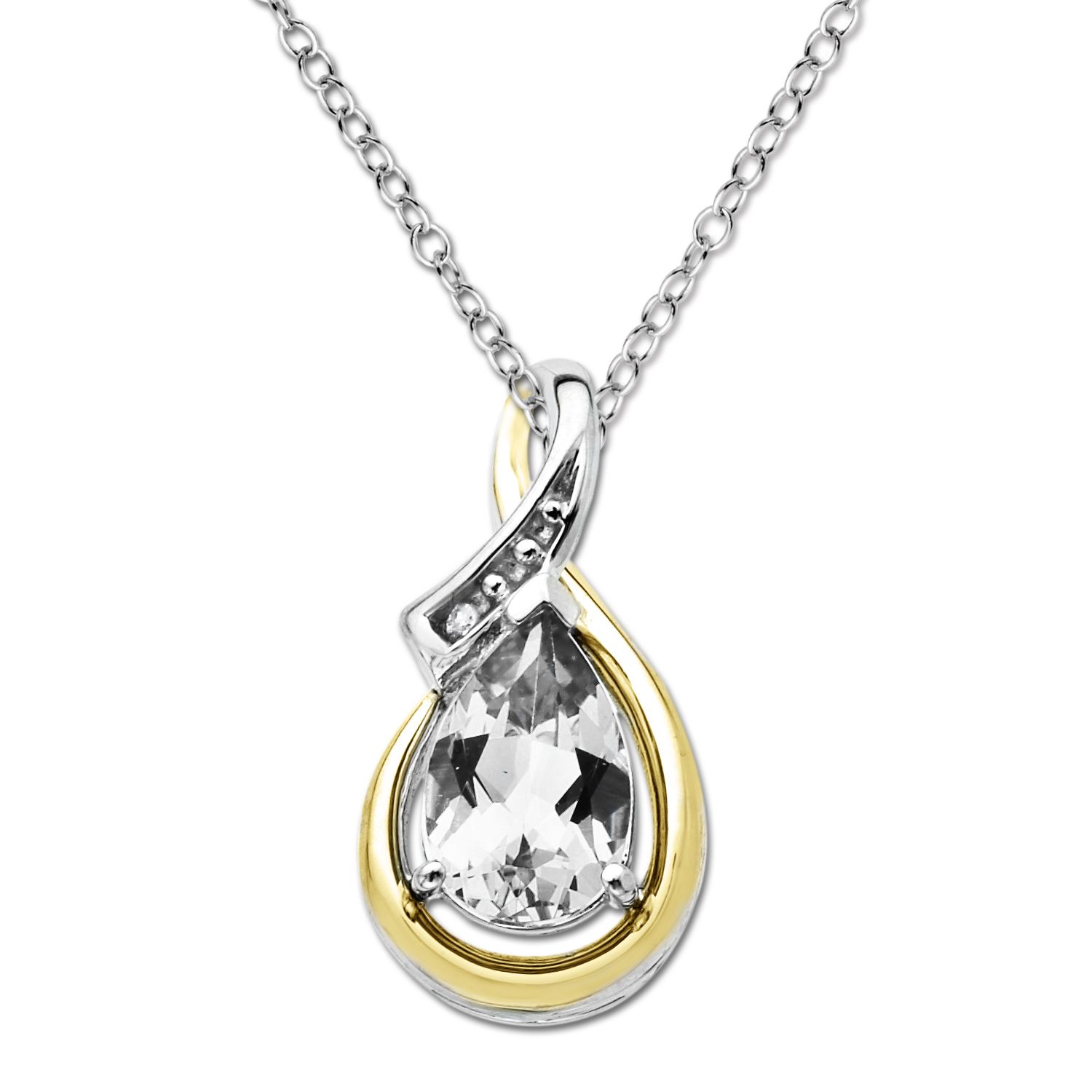 White Topaz and Diamond Accent Pendant at Kmart.com