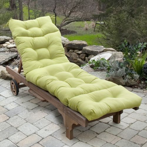 Greendale Home Fashions 72 in. Outdoor Chaise Lounger Cushion, Kiwi at Kmart.com