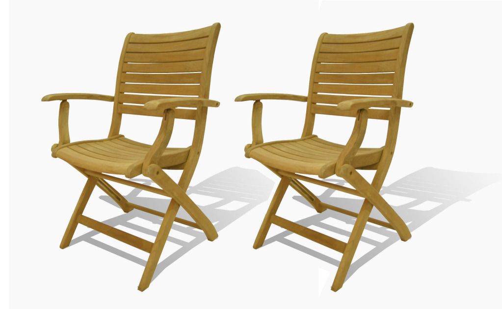 Amazonia Cabana Folding Teak Armchair 2 Piece at Kmart.com