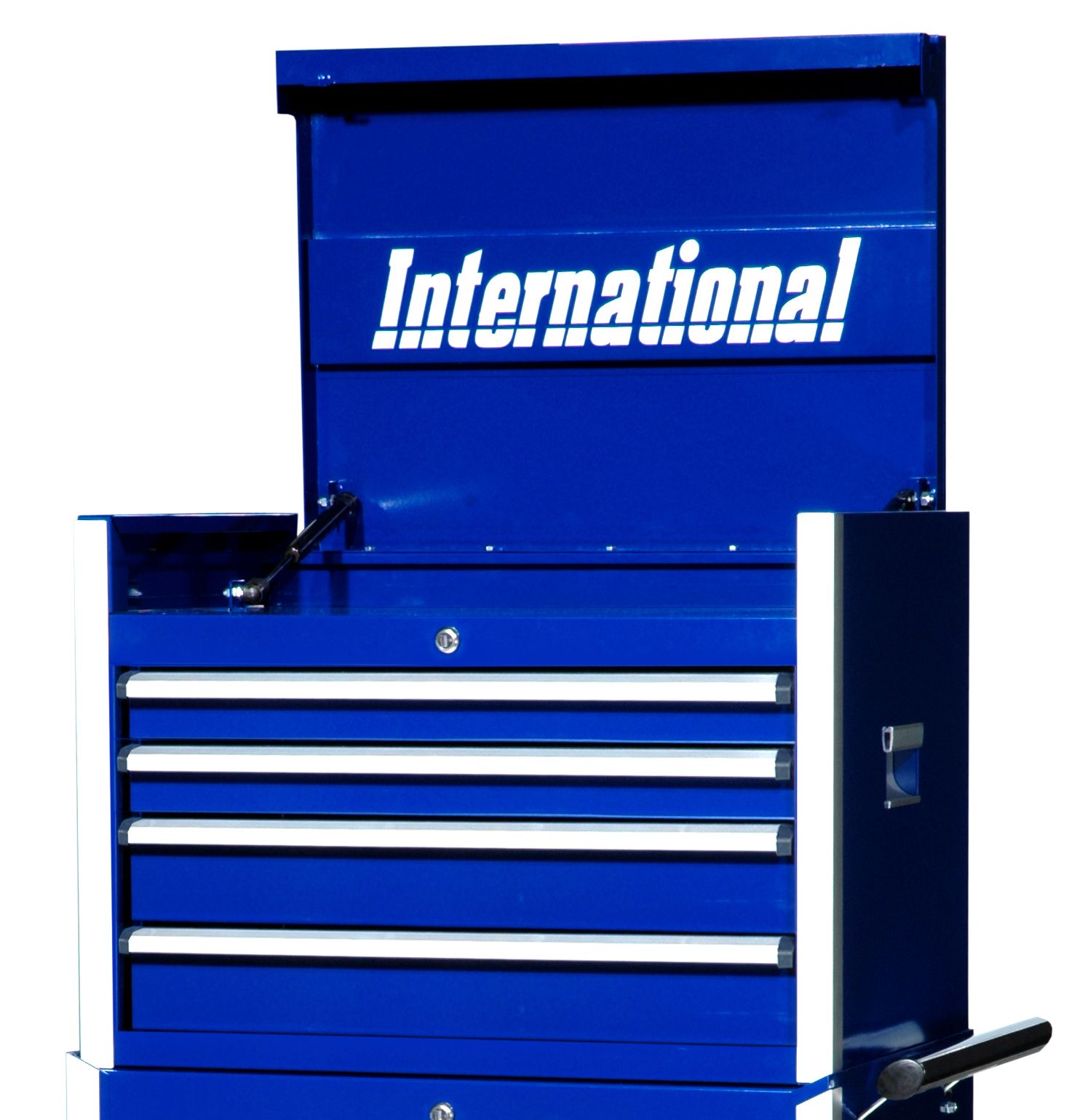 International Professional 27 4-Drawer Ball Bearing Slides Top Chest Blue