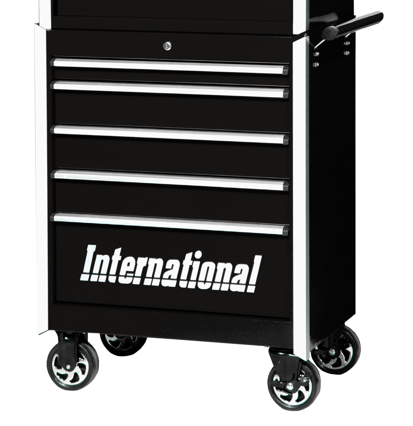 International Professional 27 5-Drawer Ball Bearing Slides Roller Cabinet Black