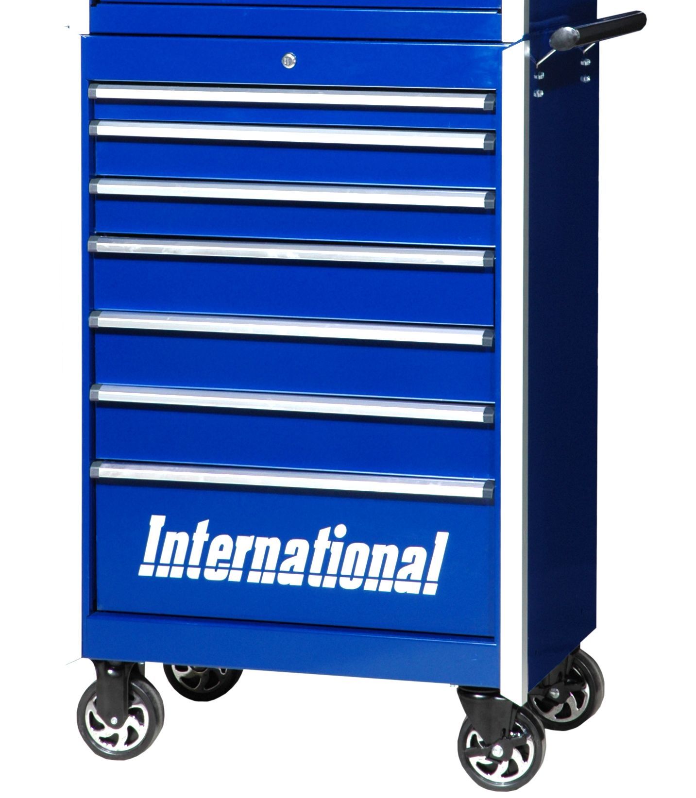 International Professional 27 7-Drawer Ball Bearing Slides Roller Cabinet Blue