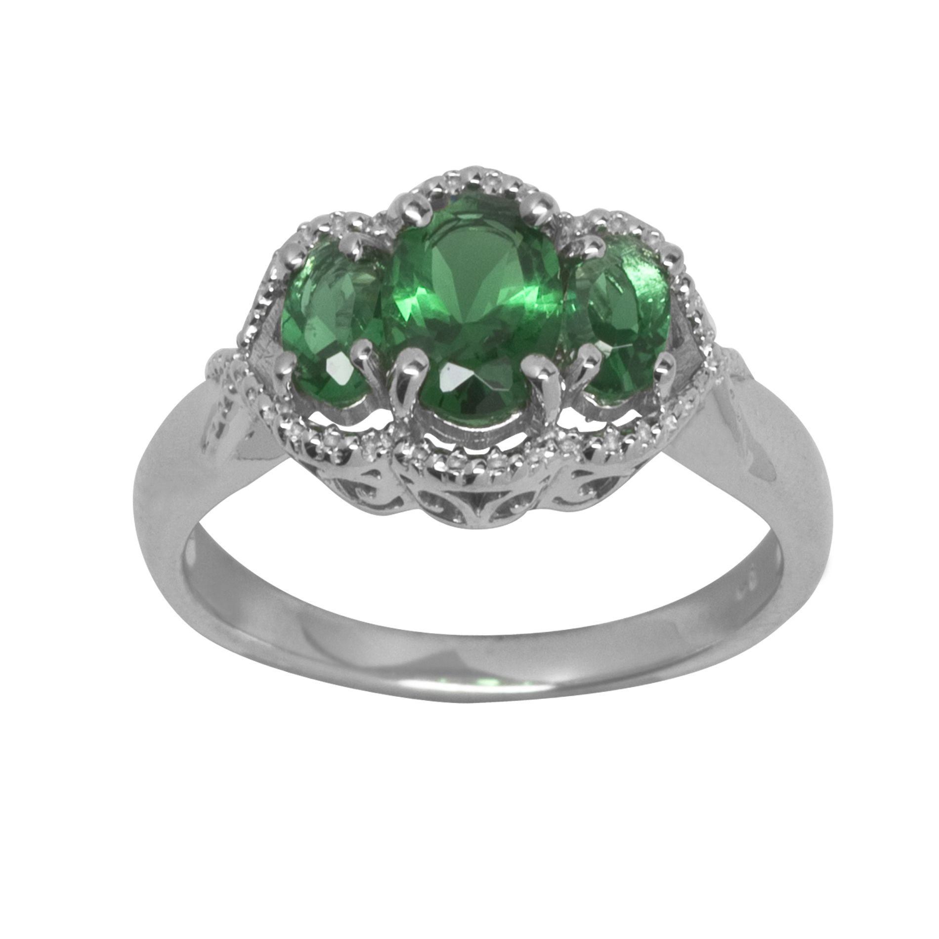 Lab Created Emerald Ring