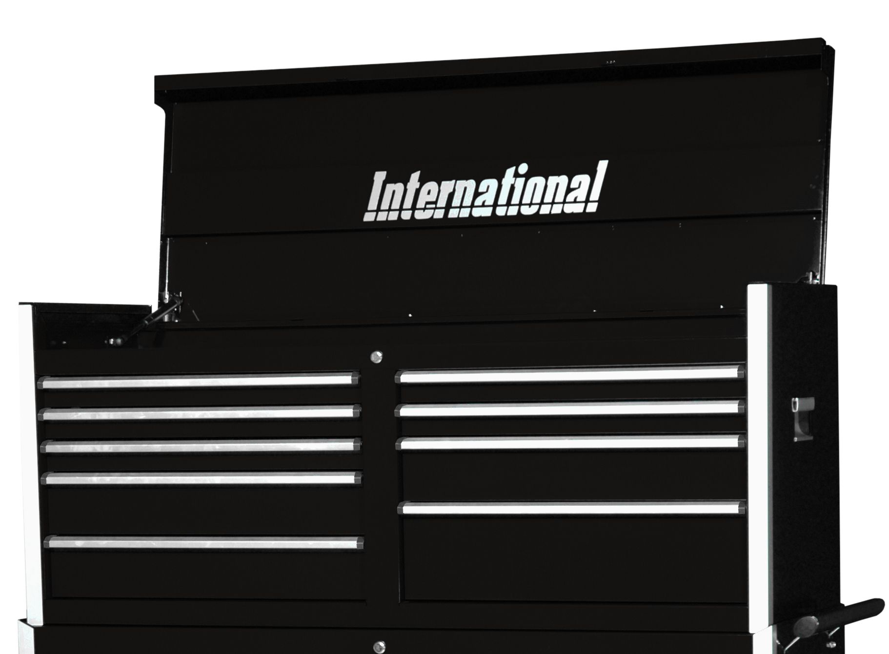 International Professional 54 9-Drawer Ball Bearing Slides Top Chest Black