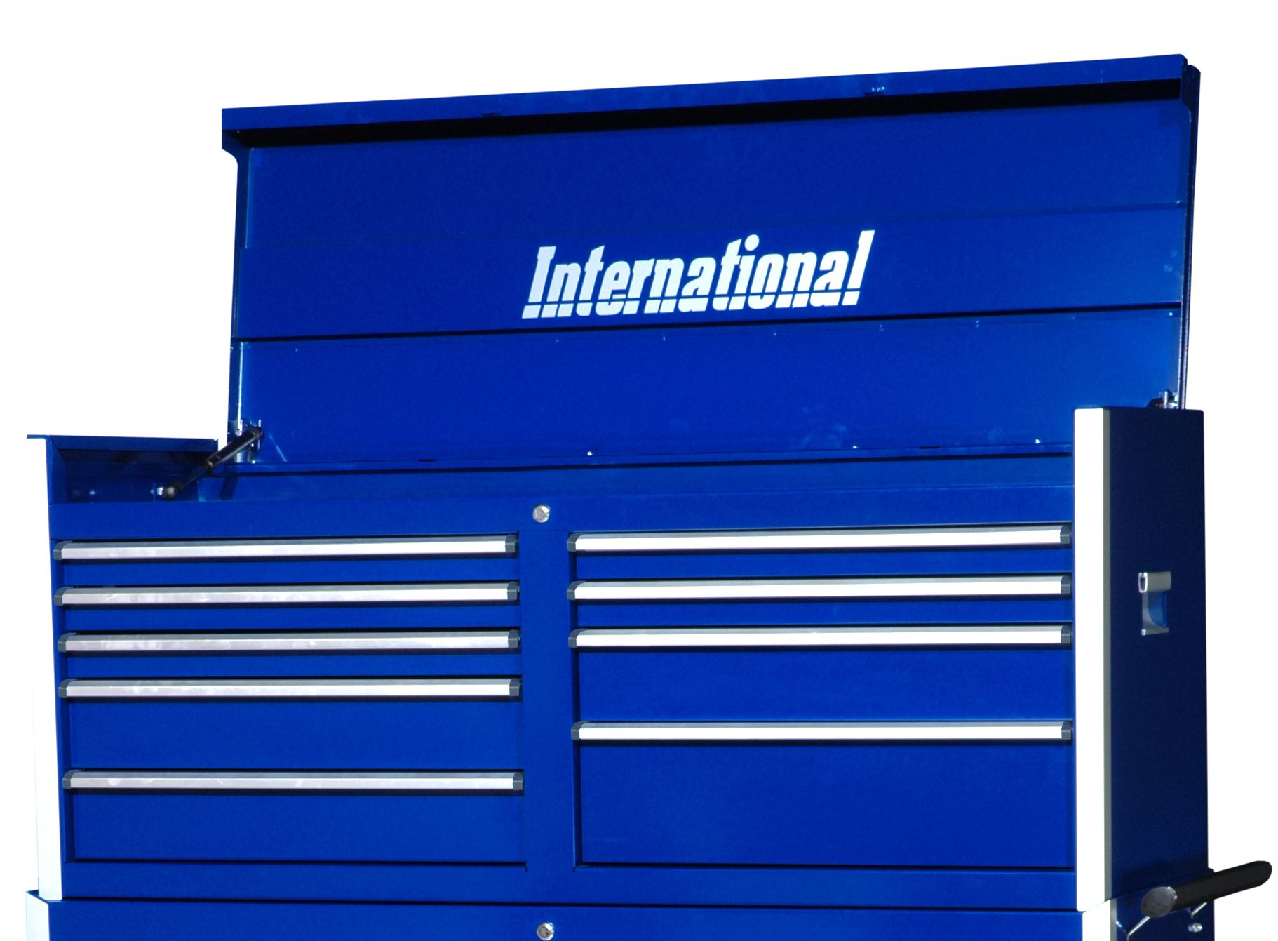 International Professional 54 9-Drawer Ball Bearing Slides Top Chest Blue