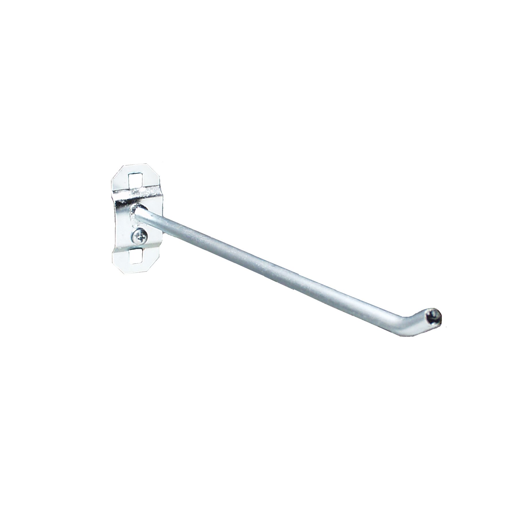 LocHook 8 In. Single Rod 30 Degree Bend 1/4 In. Dia. Zinc Plated Steel Pegboard Hook for LocBoard, 5 Pack at Kmart.com