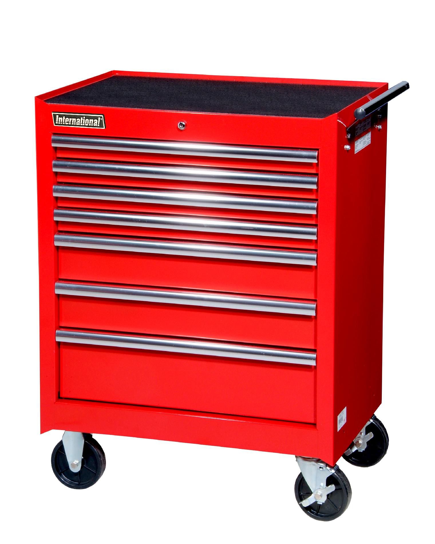 International 27" 7-Drawer Ball Bearing Slides Roller Cabinet Red at Sears.com