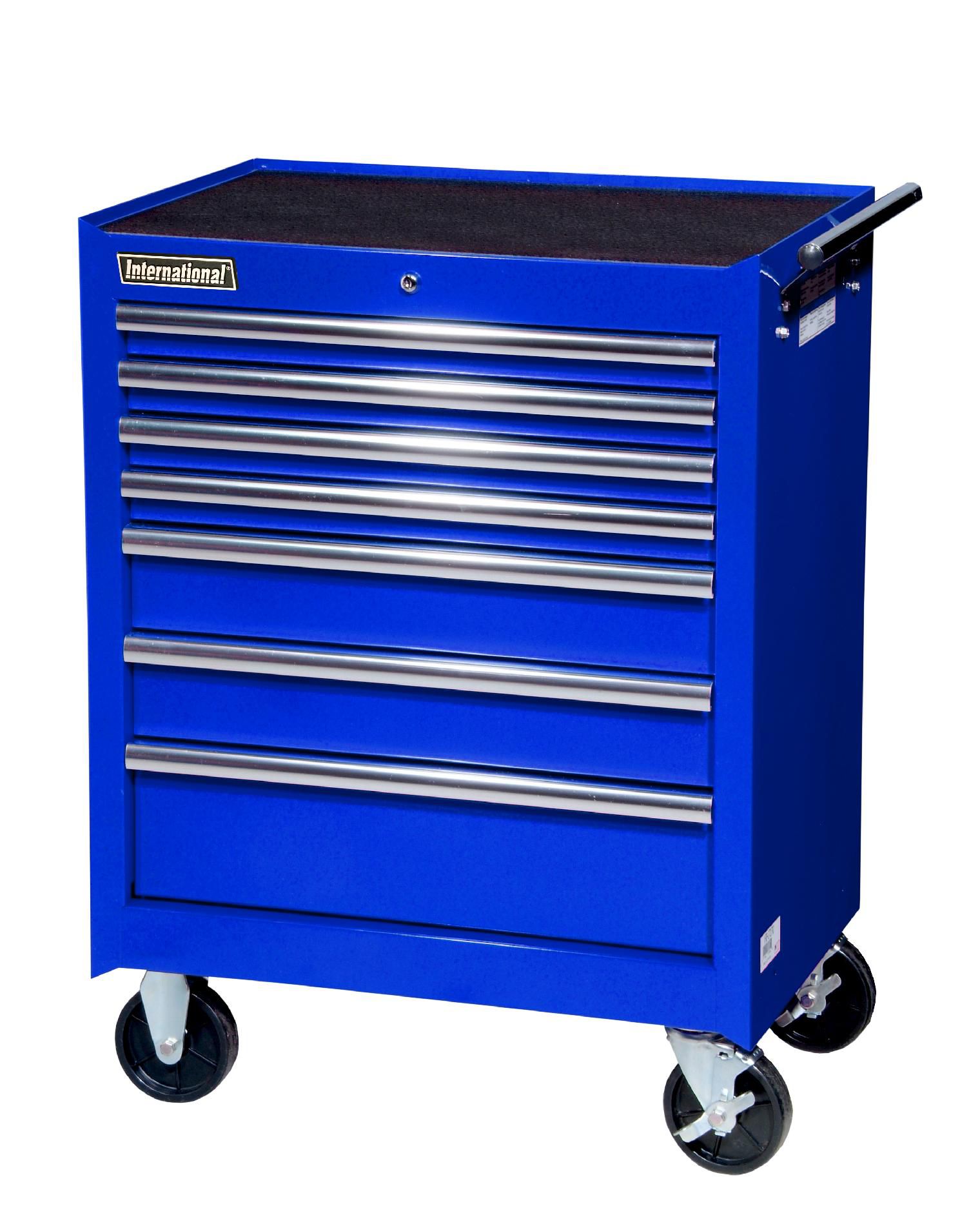 International 27" 7-Drawer Ball Bearing Slides Roller Cabinet Blue at Sears.com