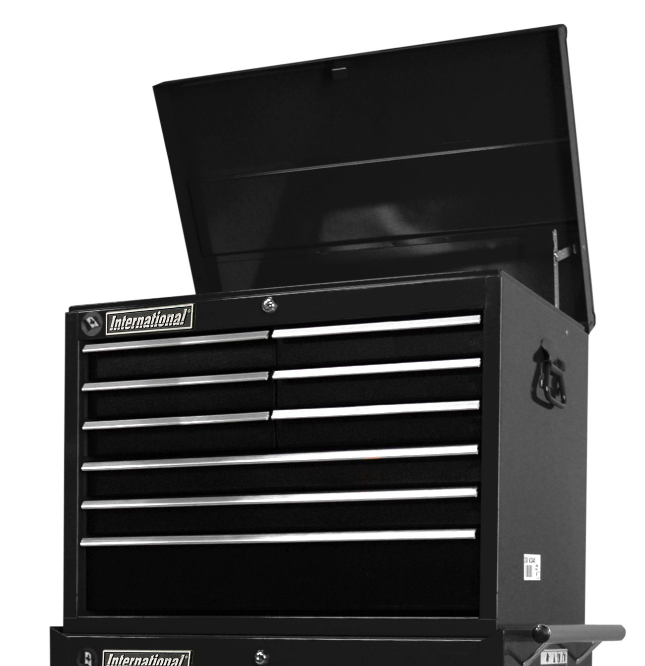 International 27 9-Drawer Ball Bearing Slides Top Chest Black