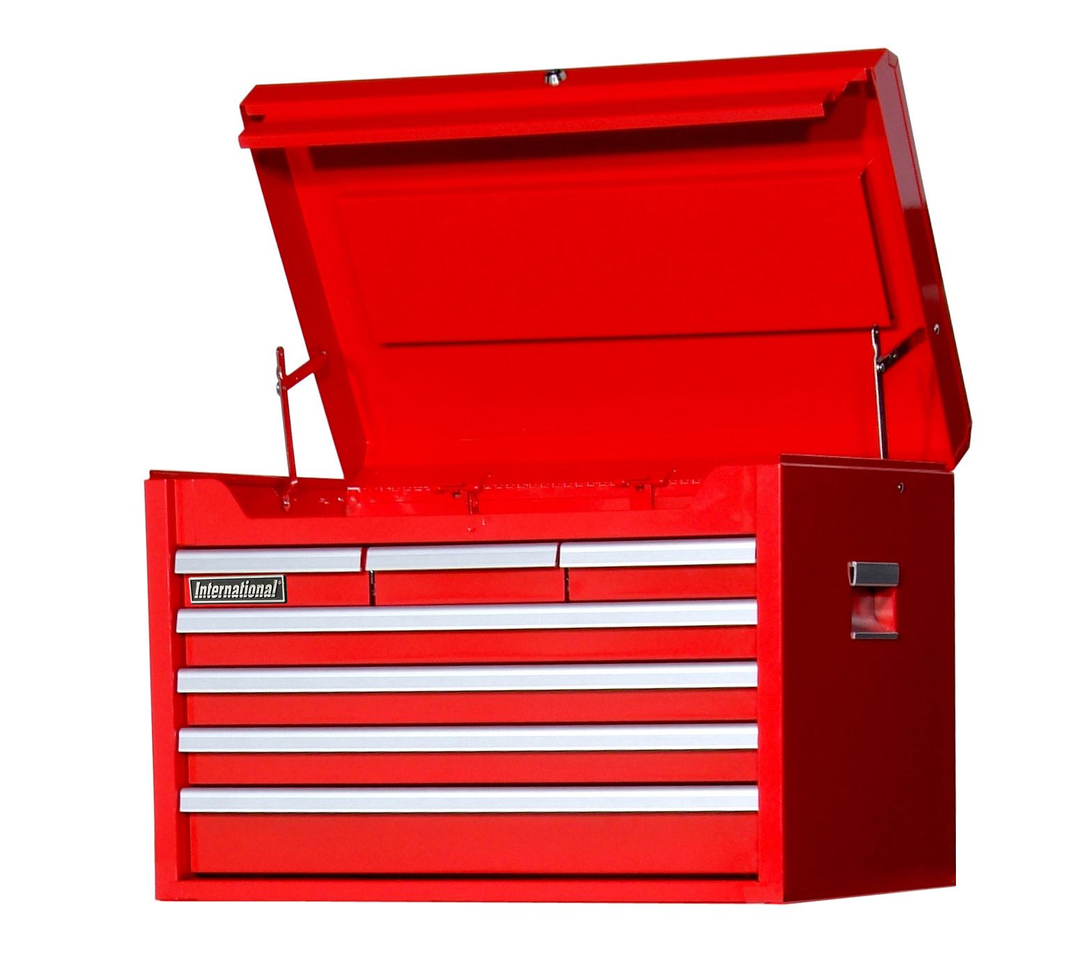 International 27 7-Drawer Ball Bearing Slides Top Chest Red