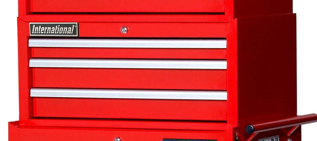 International 27 3-Drawer Ball Bearing Slides Intermediate Chest Red