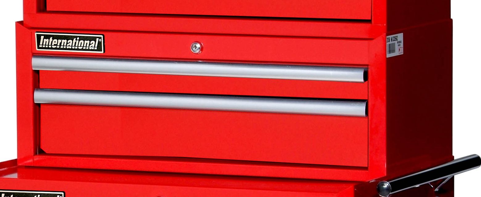 International 27 2-Drawer Ball Bearing Slides Intermediate Chest Red