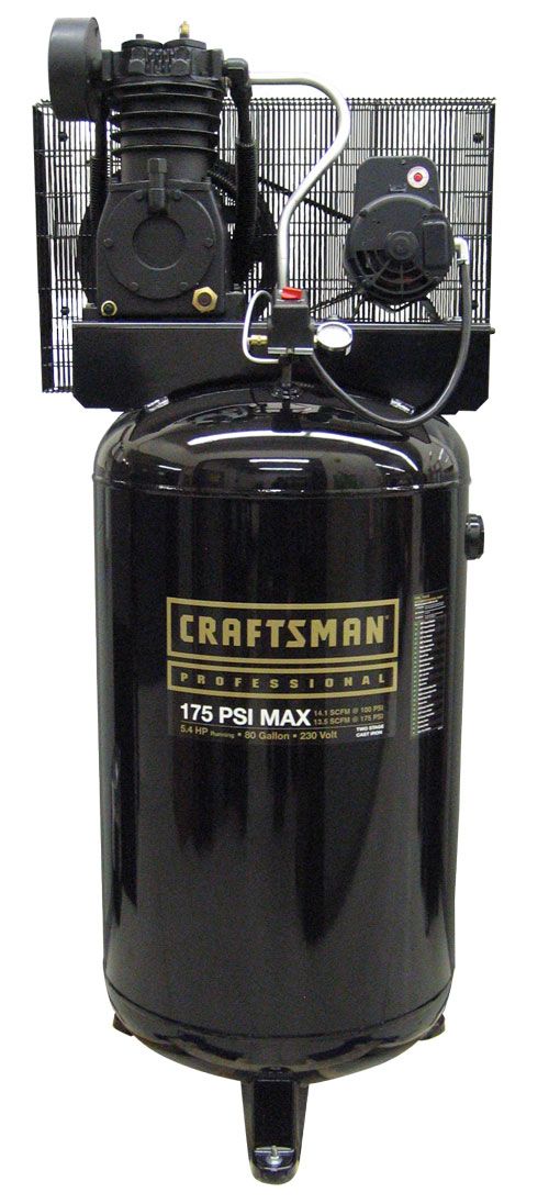 Craftsman Professional 80 Gallon 2 Stage Air Compressor, 5.0 RHP, Vertical Tank, Oil Lube at Kmart.com