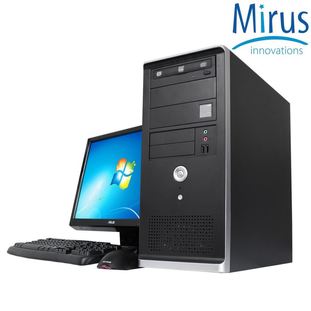 Mirus Best Value Desktop: Intel Pentium G640 2.80GHz, 2GB, 500GB, DVD+/-RW, Windows 7 Home, w/ Keyboard, Mouse, and 19" Monitor at Sears.com