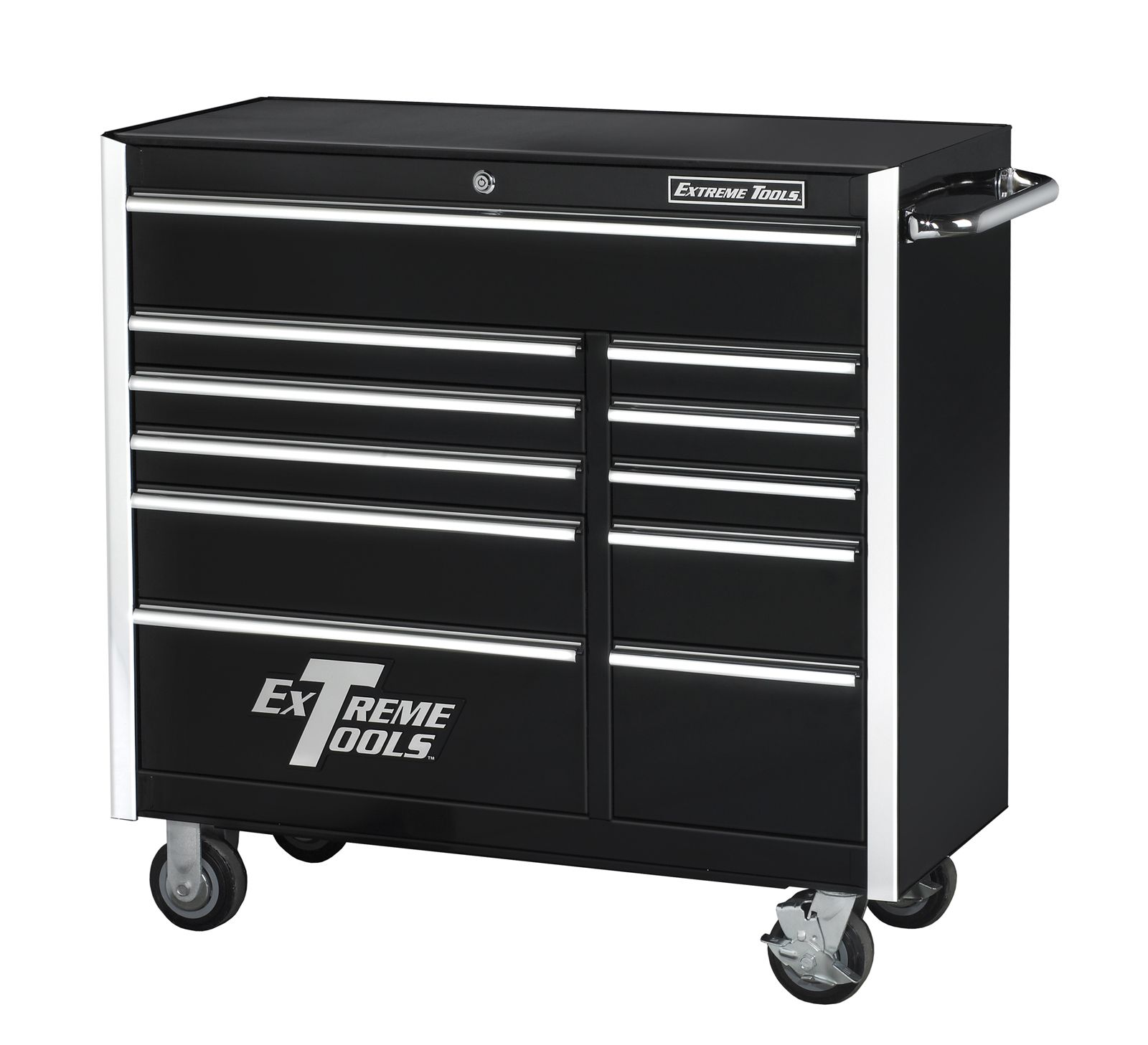 Extreme Tools 41 11 Drawer Standard Roller Cabinet in Black