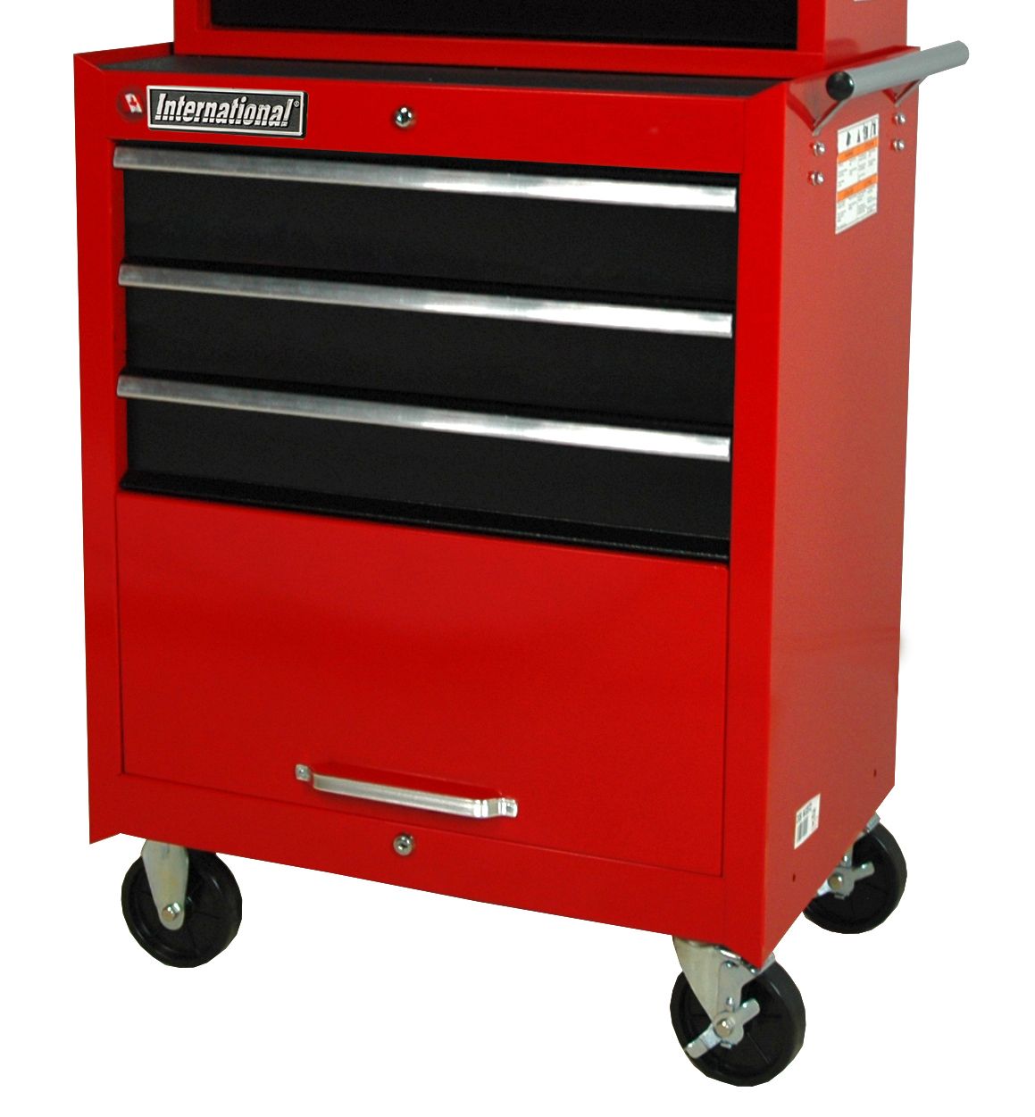 International 27" 3-Drawer Ball Bearing Slides Roller Cabinet Red&Black at Sears.com