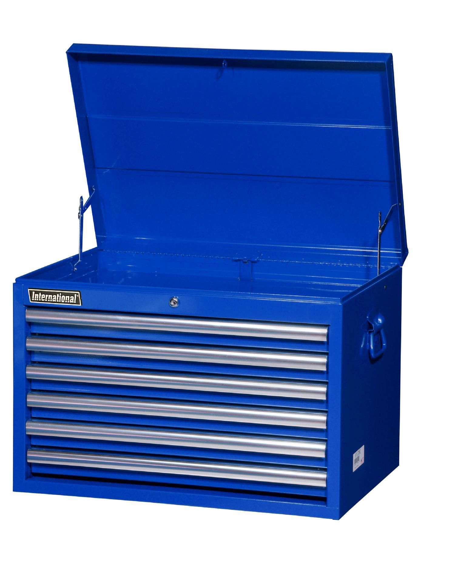 International 27 6-Drawer Ball Bearing Slides Top Chest Blue