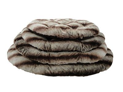 Anima Round Brown and Cream Fur Mat - 20" at Kmart.com