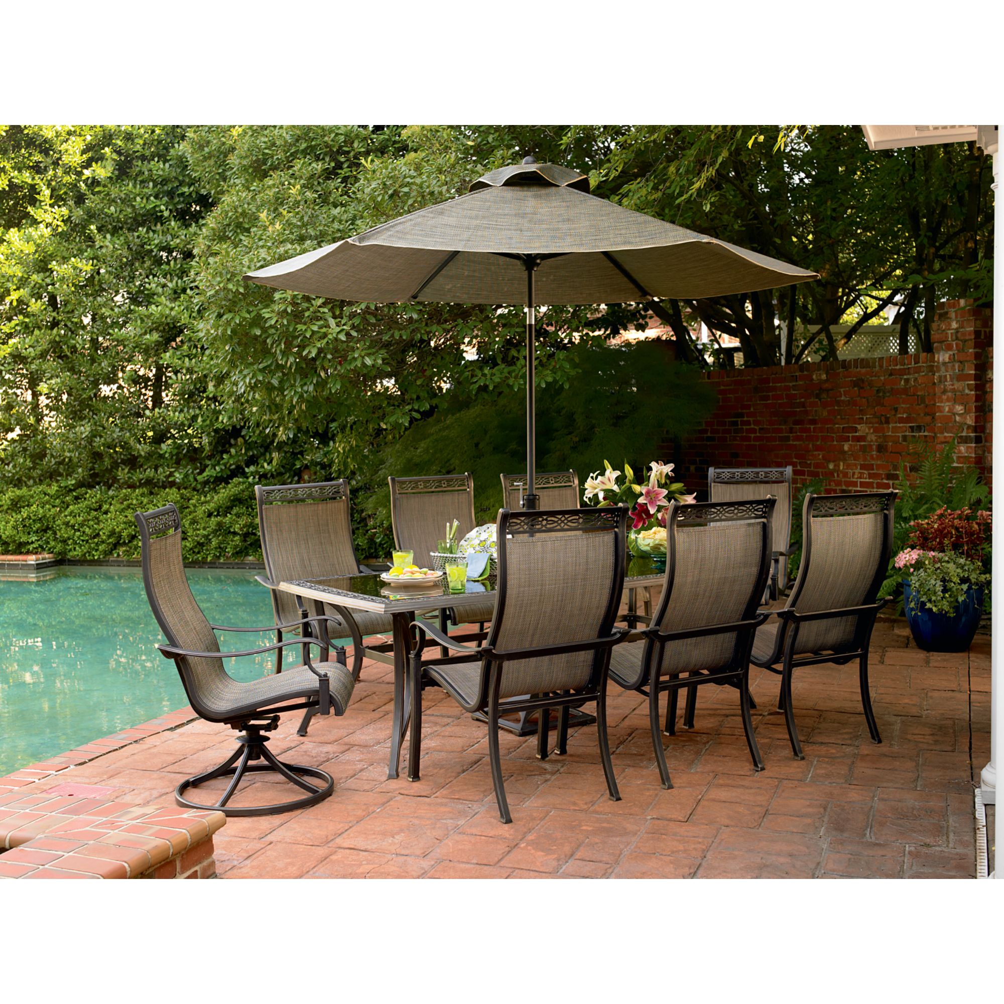 Agio Grand Haven 9 Pc. Storyback Glass Dining Set at Kmart.com