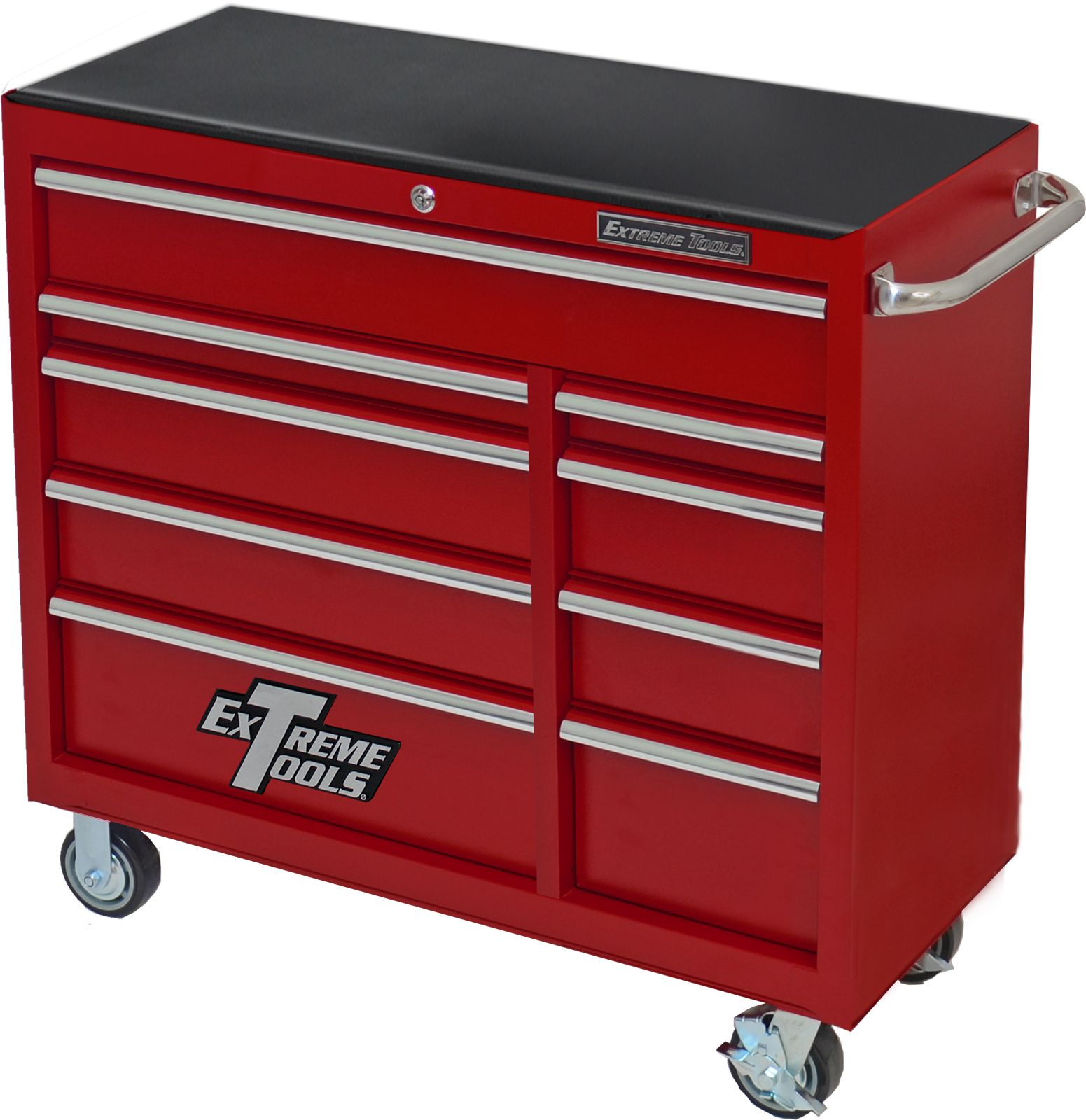 Extreme Tools 41 11 Drawer Standard Roller Cart in Textured Red