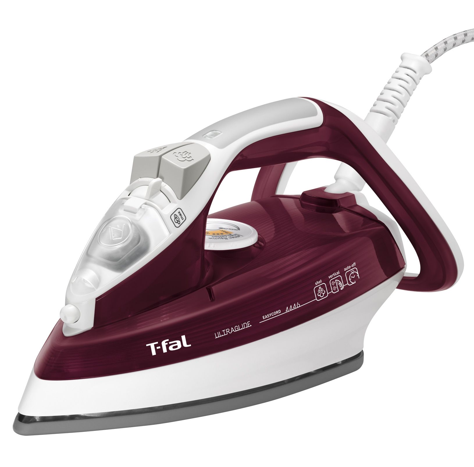 T-fal Ultraglide Easycord Ceramic Soleplate Steam Iron, Red by TEFAL APPLIANCE COMPANY